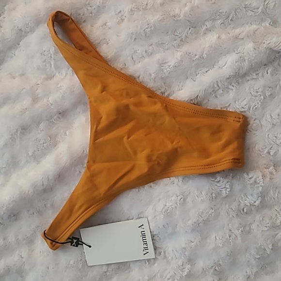 Vitamin A California Cut Bikini Bottom Marigold - Picture 8 of 8